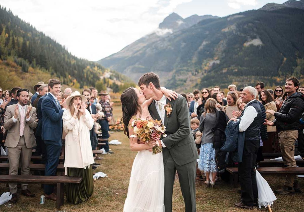 Town of Silverton, Colorado wedding ceremony. Photo: Evie Joy Photography